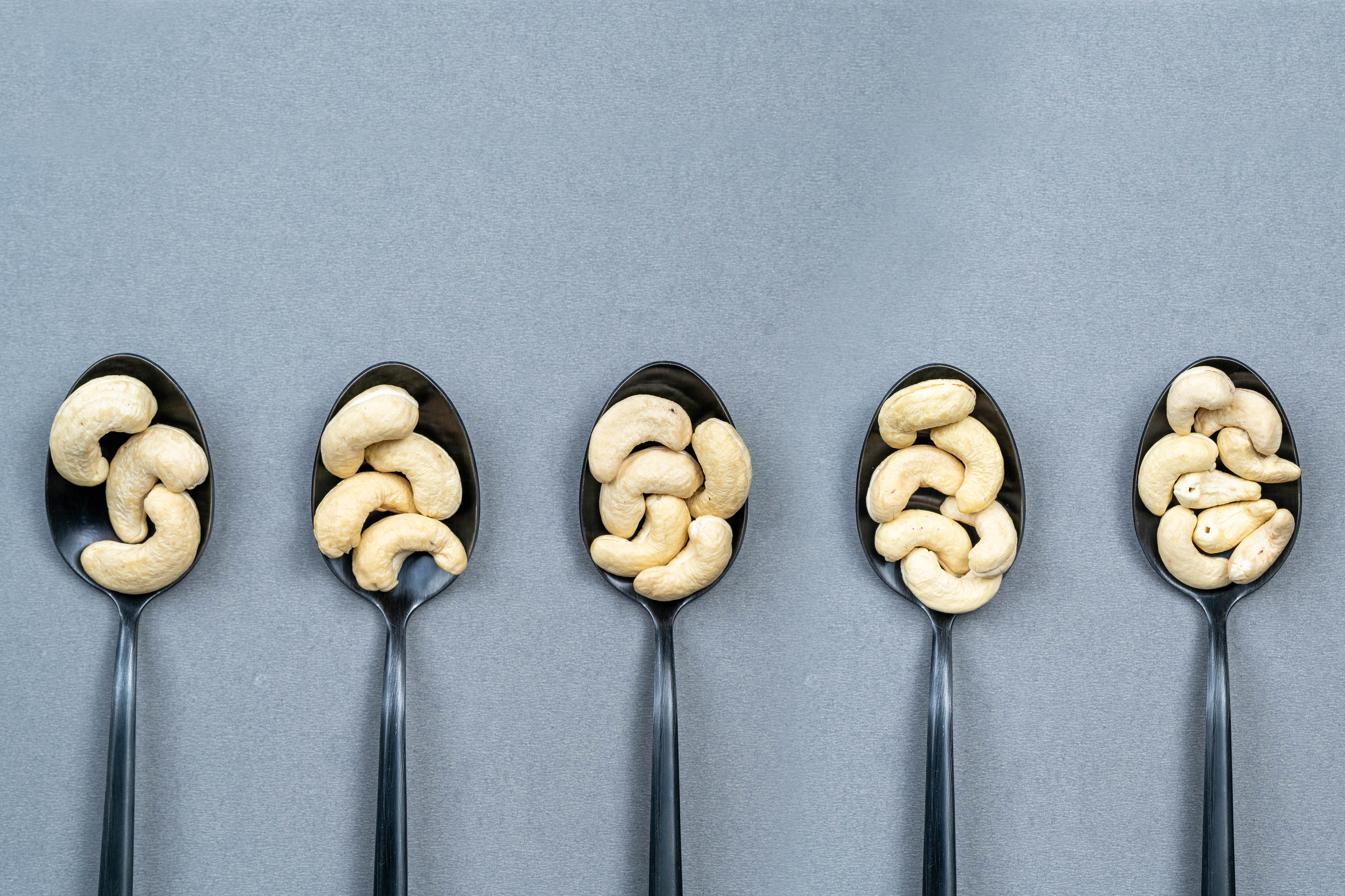 Whole cashew grades Different sizes of top 5 whole cashew grades